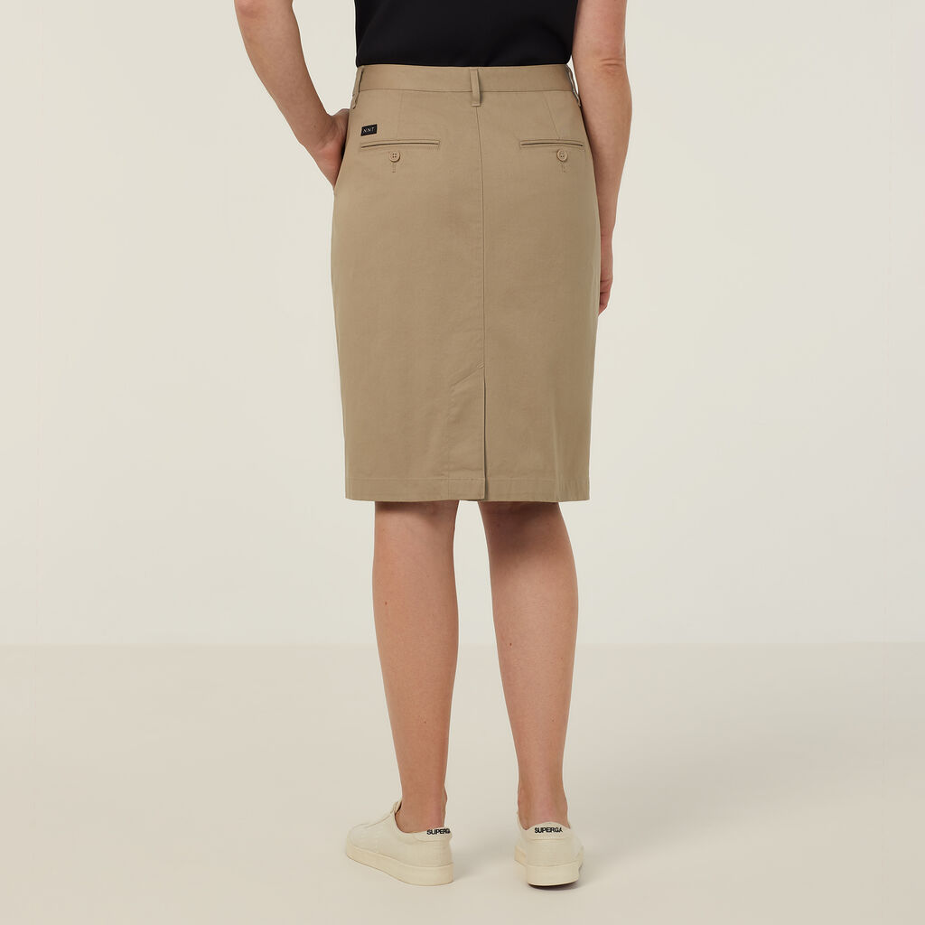 Stretch Cotton Chino Skirt