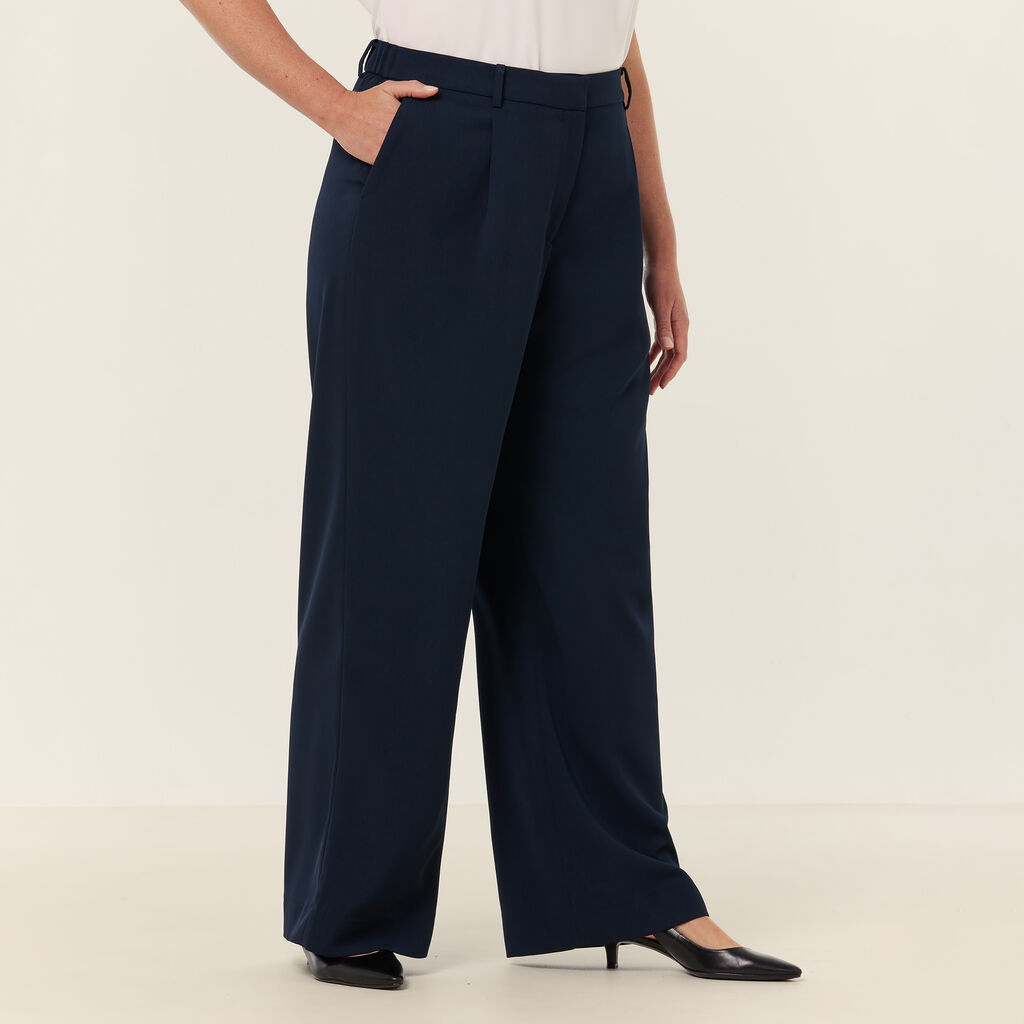 Crepe Stretch Wide Leg Pant