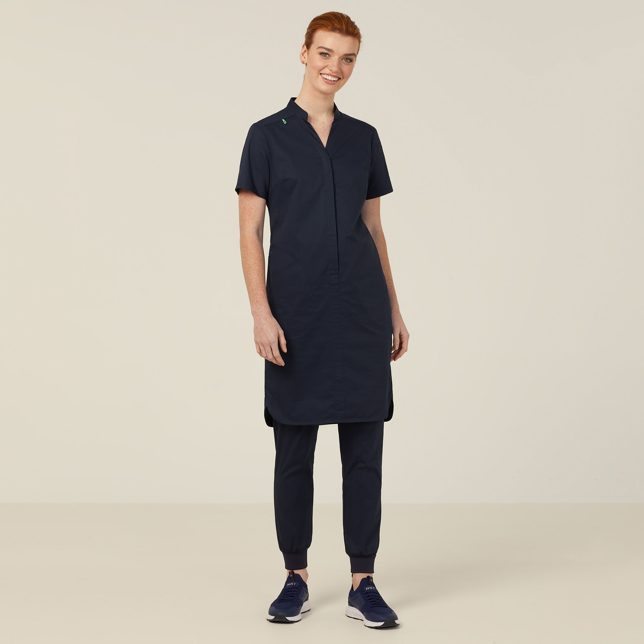 Scrub dress navy top