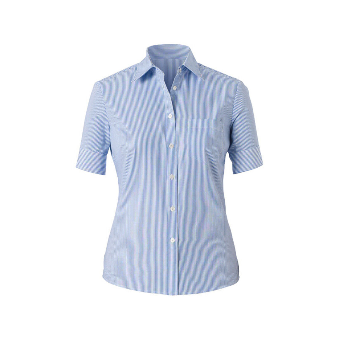 Short Sleeve Action Back Shirt, blue 