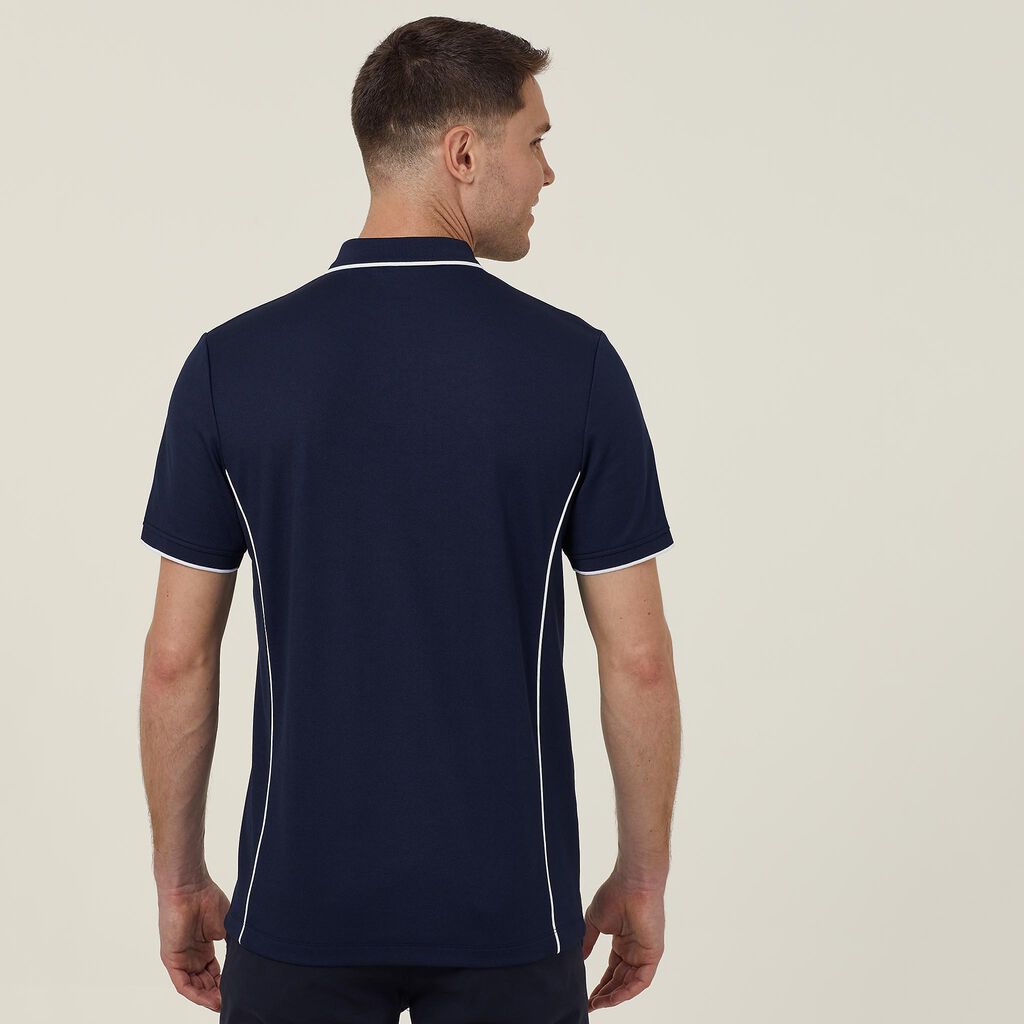 Antibacterial Polyface Short Sleeve Tipped Polo