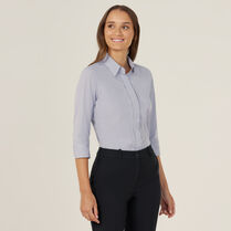 Gingham 3/4 Sleeve Tuck Shirt