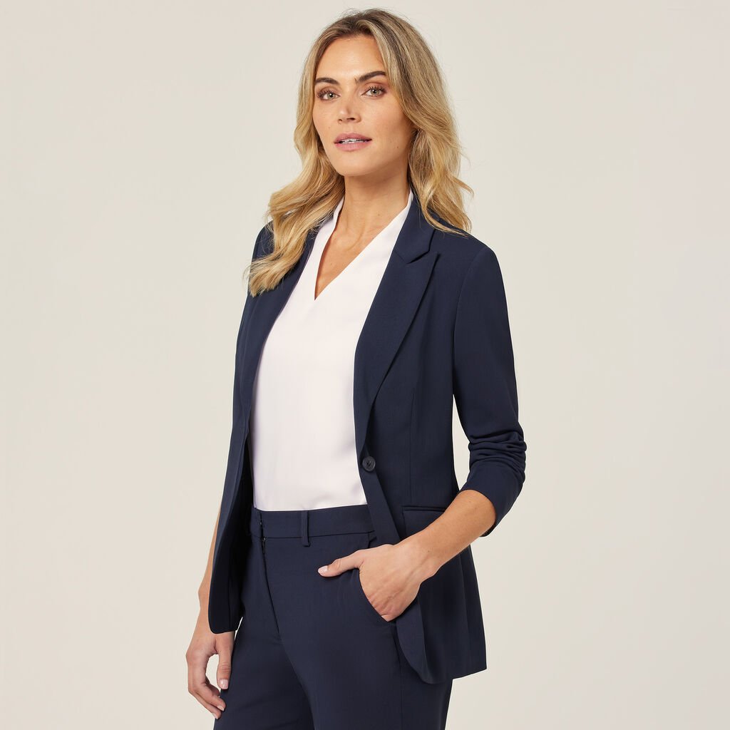 Crepe Stretch Longline Jacket