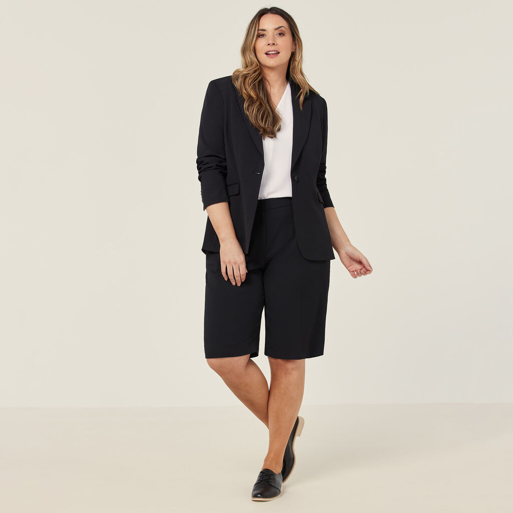 Crepe Stretch Longline Jacket