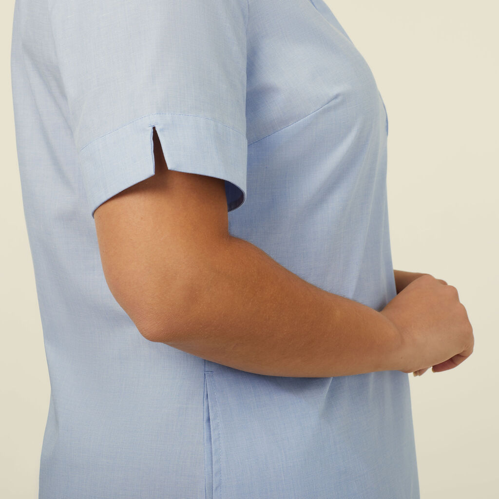 Poly Cotton End On End Short Sleeve Tunic