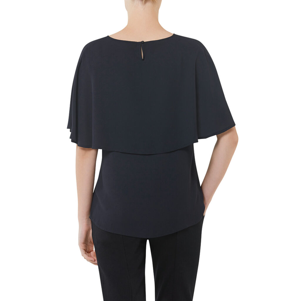 Soft Georgette  Cape Blouse