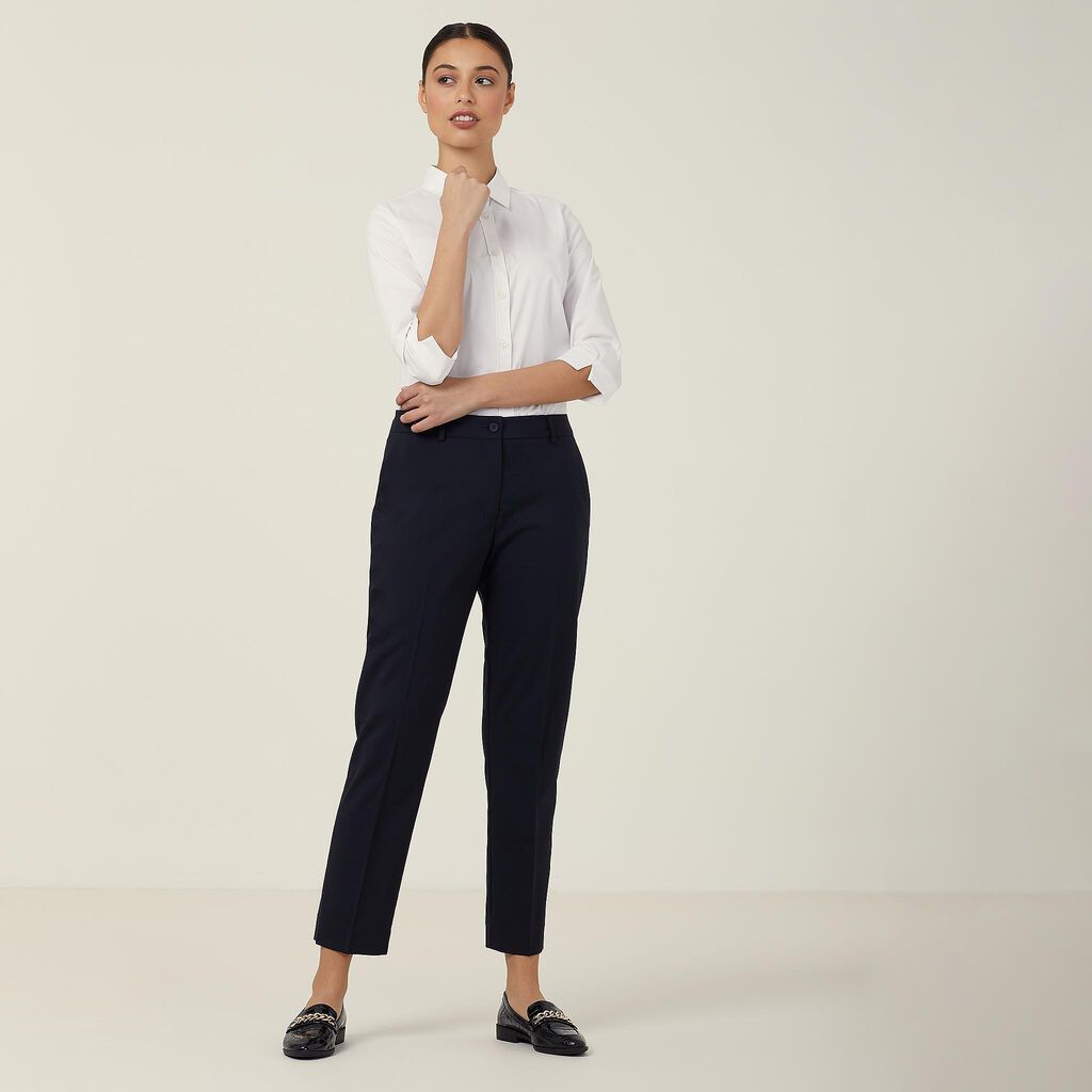 Stretch Wool Blend Slimline Pant