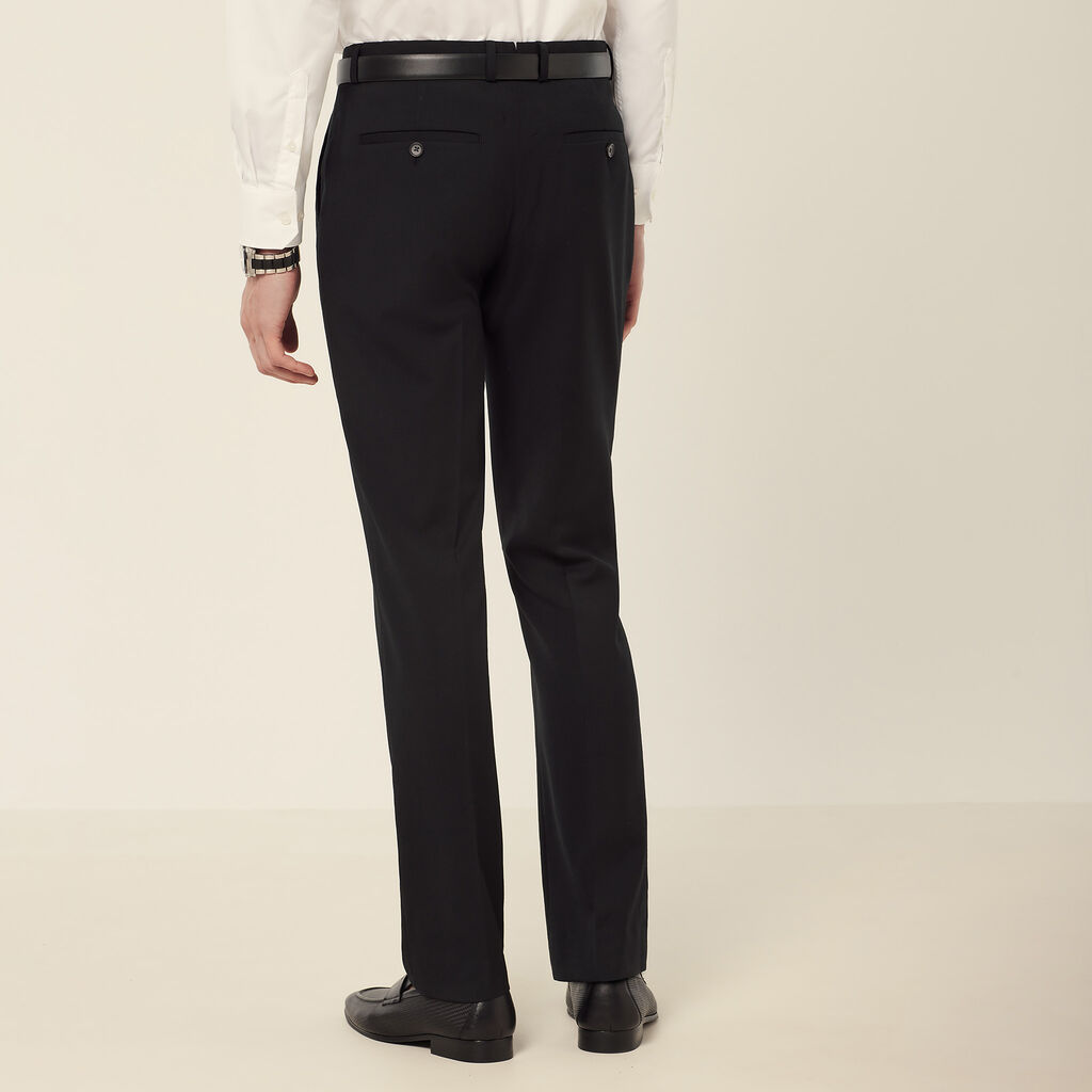 Wool Blend Twill Secret Waist Tailored Pant