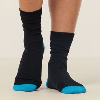 Contrast Cotton Blend Crew Socks