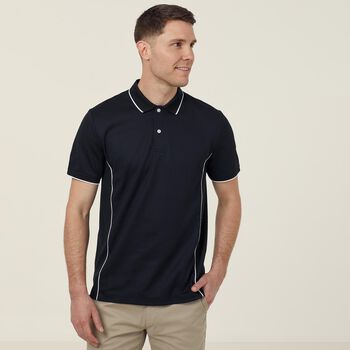 Antibacterial Polyface Short Sleeve Tipped Polo