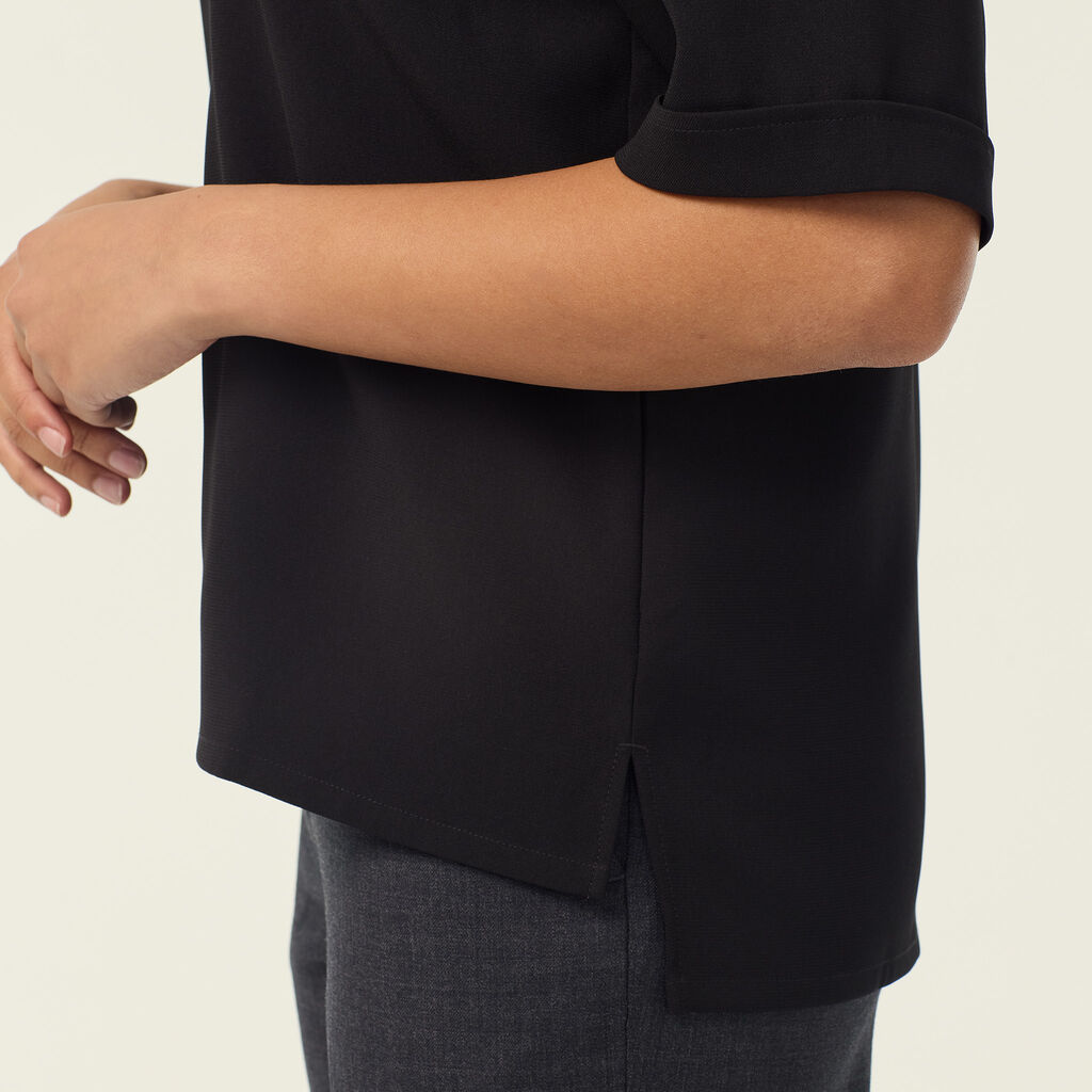 Heavy Stretch Georgette Short Sleeve Shirt