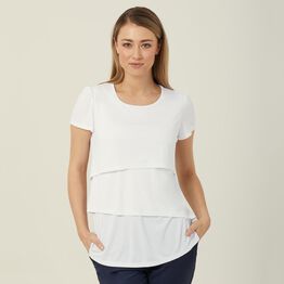 Matt Jersey Short Sleeve Layered Top