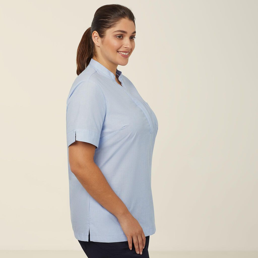 Poly Cotton End On End Short Sleeve Tunic