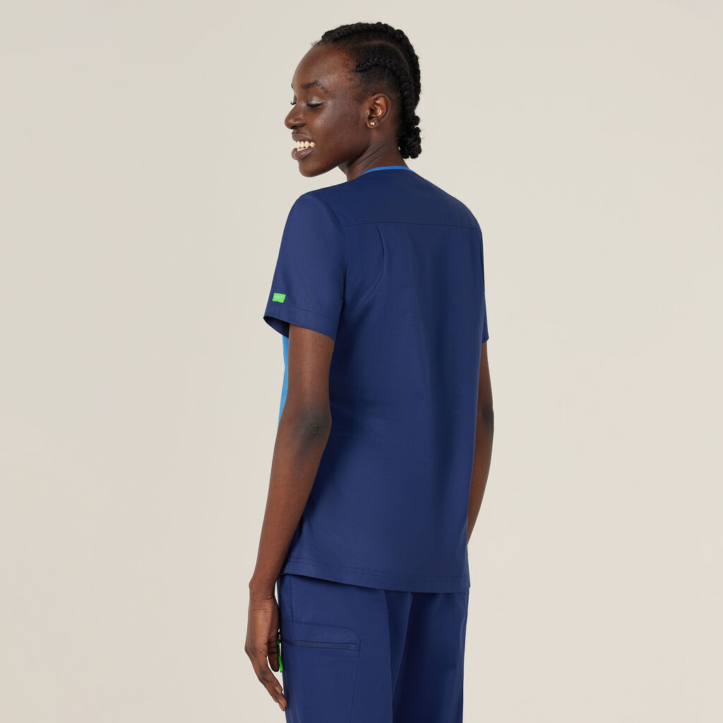 Nightingale V Neck Contrast Scrub Top