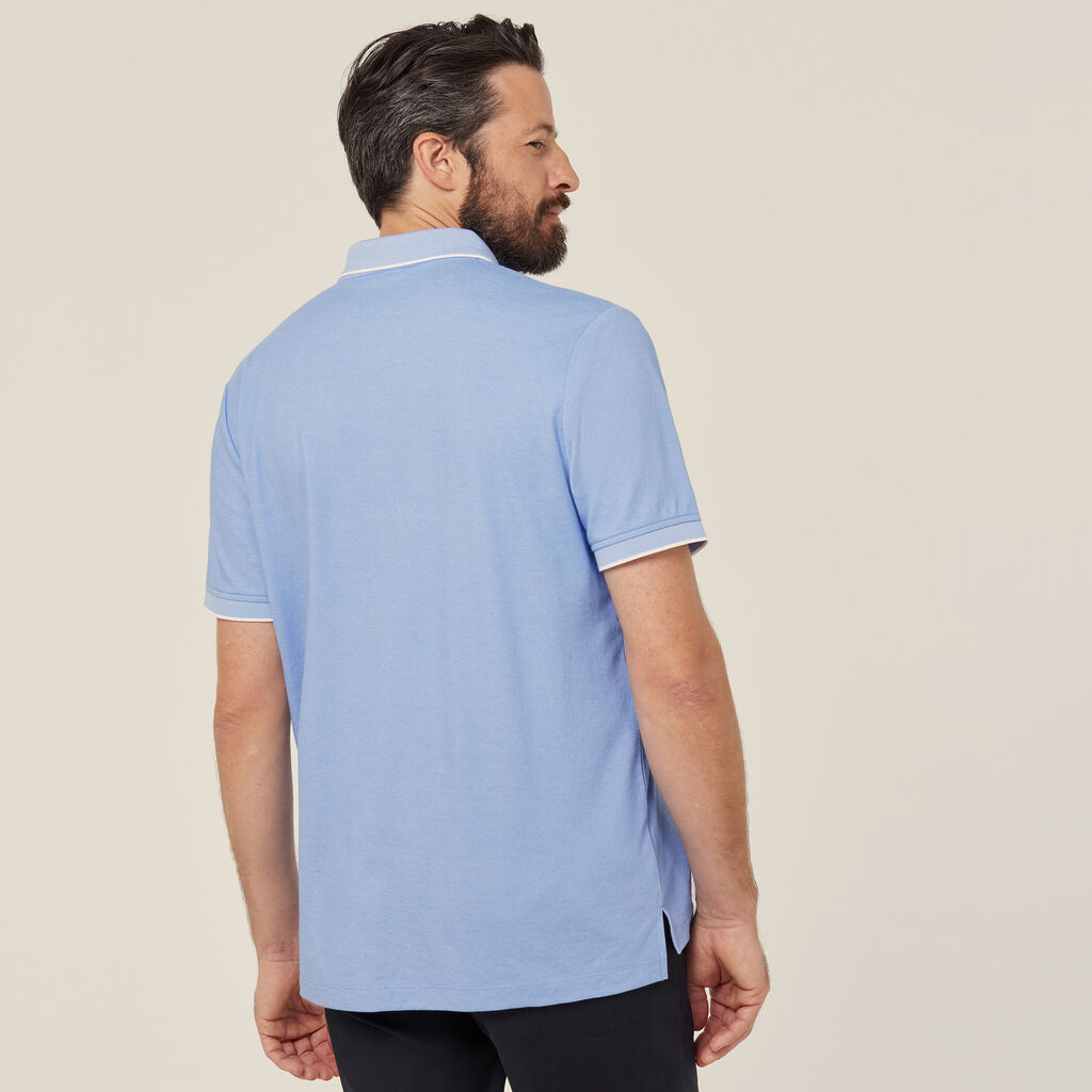 Textured Cotton Poly Short Sleeve Polo