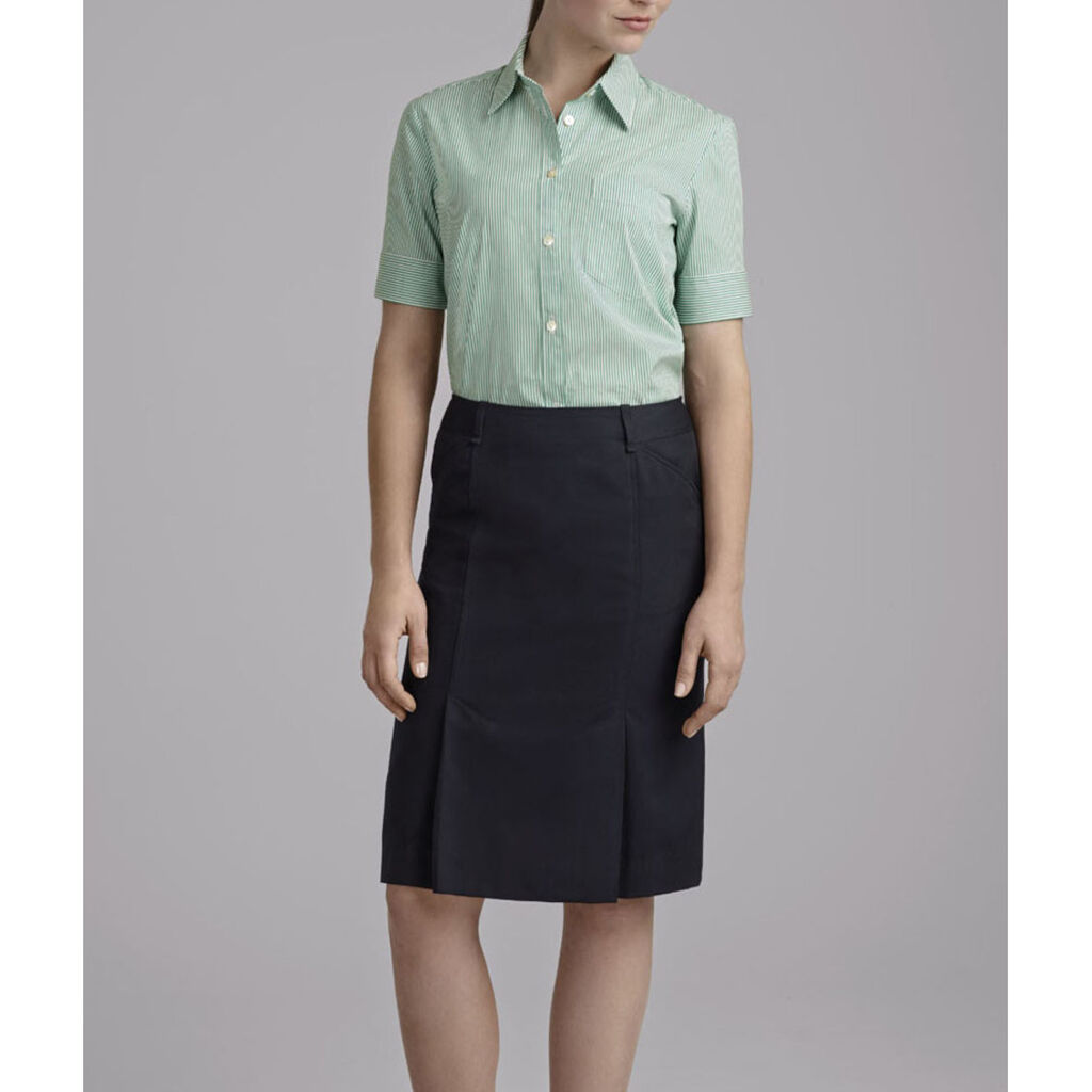P/V Gaberdine Box Pleat Utility Skirt