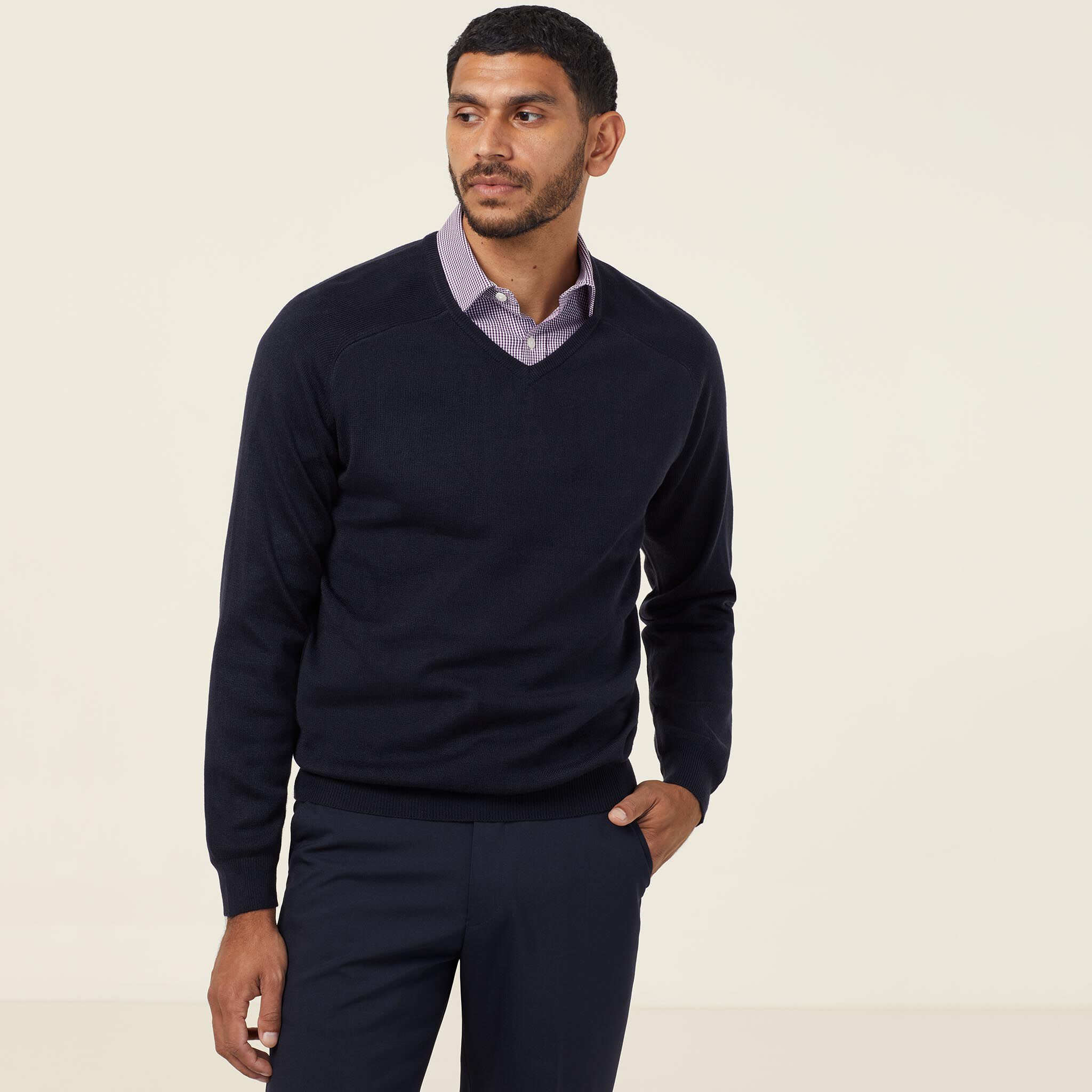 V-Neck Sweater, navy | NNT Uniforms