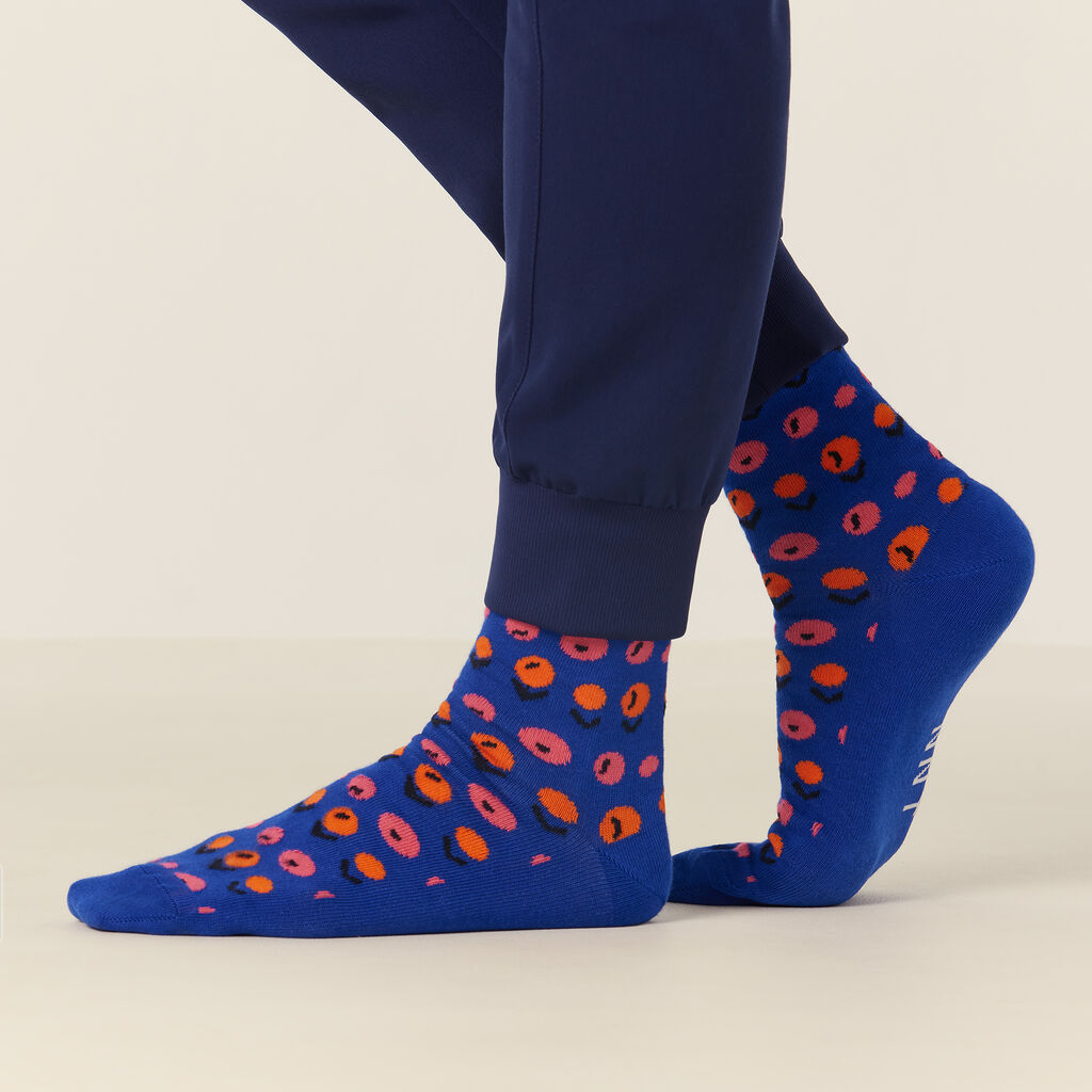 Peach Blossom Crew Socks