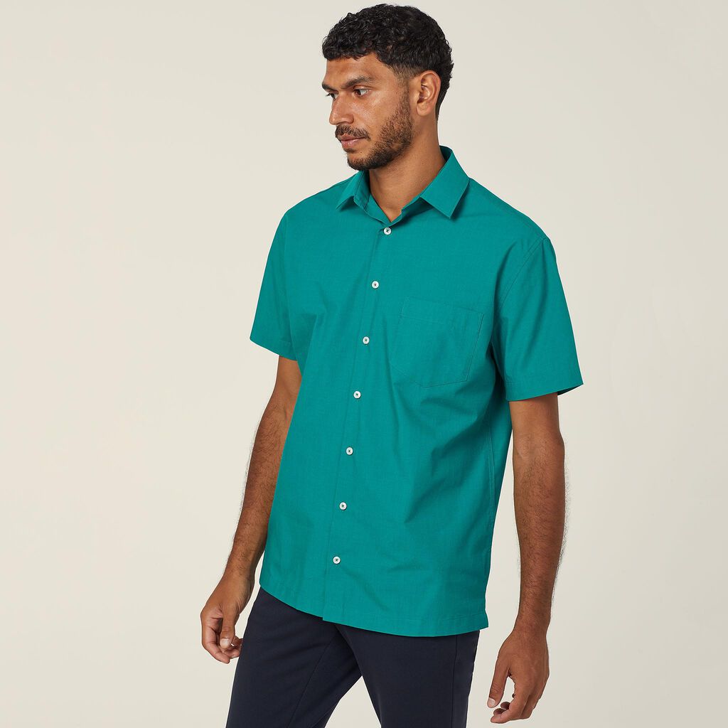 Poly Cotton End On End Short Sleeve Shirt