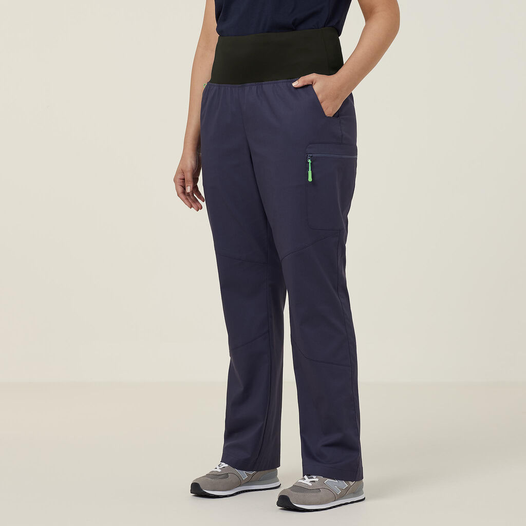 CURIE ROLLUP WAIST SCRUB PANT, black NNT Uniforms