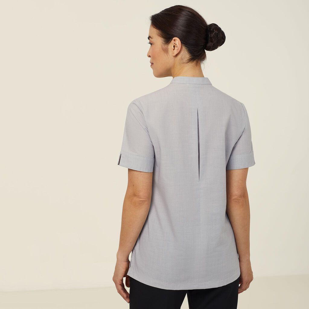 Poly Cotton End On End Short Sleeve Tunic