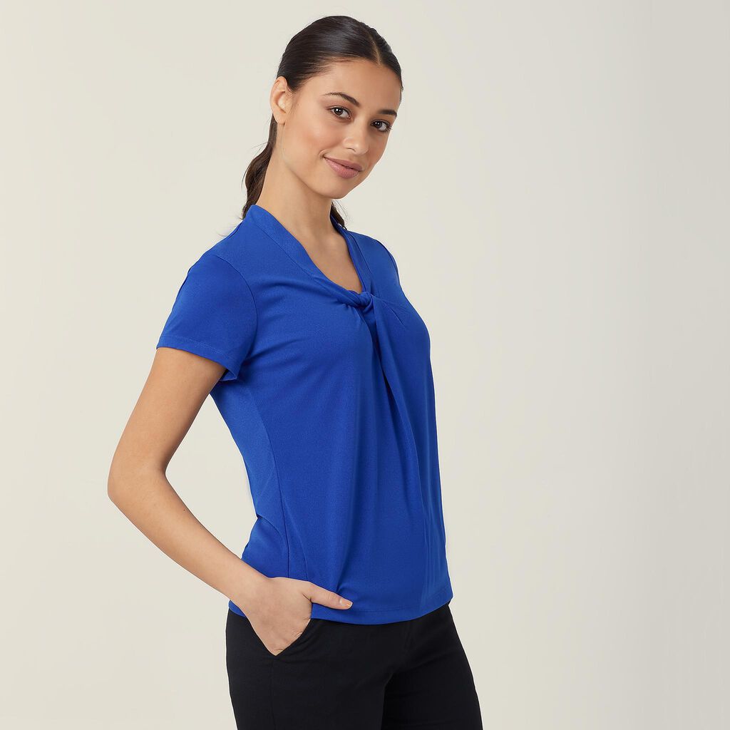 Matt Jersey Twist Neck Top