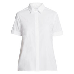 Sunray Pleat Back Short Sleeve Shirt