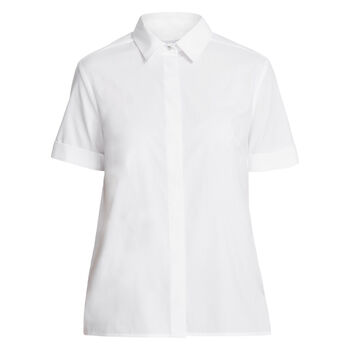 Sunray Pleat Back Short Sleeve Shirt