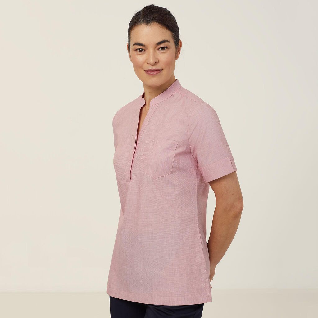 Poly Cotton End On End Short Sleeve Tunic
