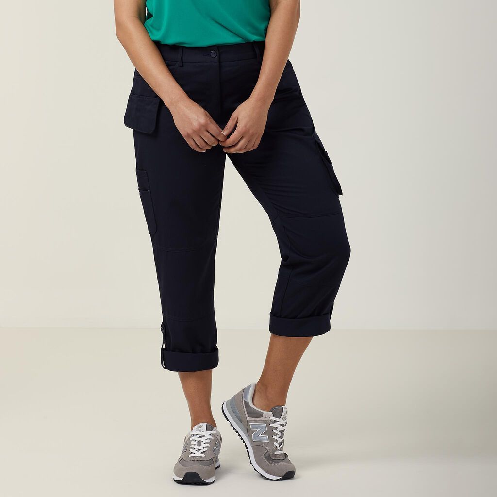 Poly Viscose Gaberdine Flex Waist Cargo Pant
