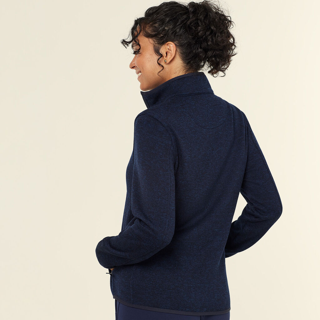 Textured Fleece Zip Front Jacket