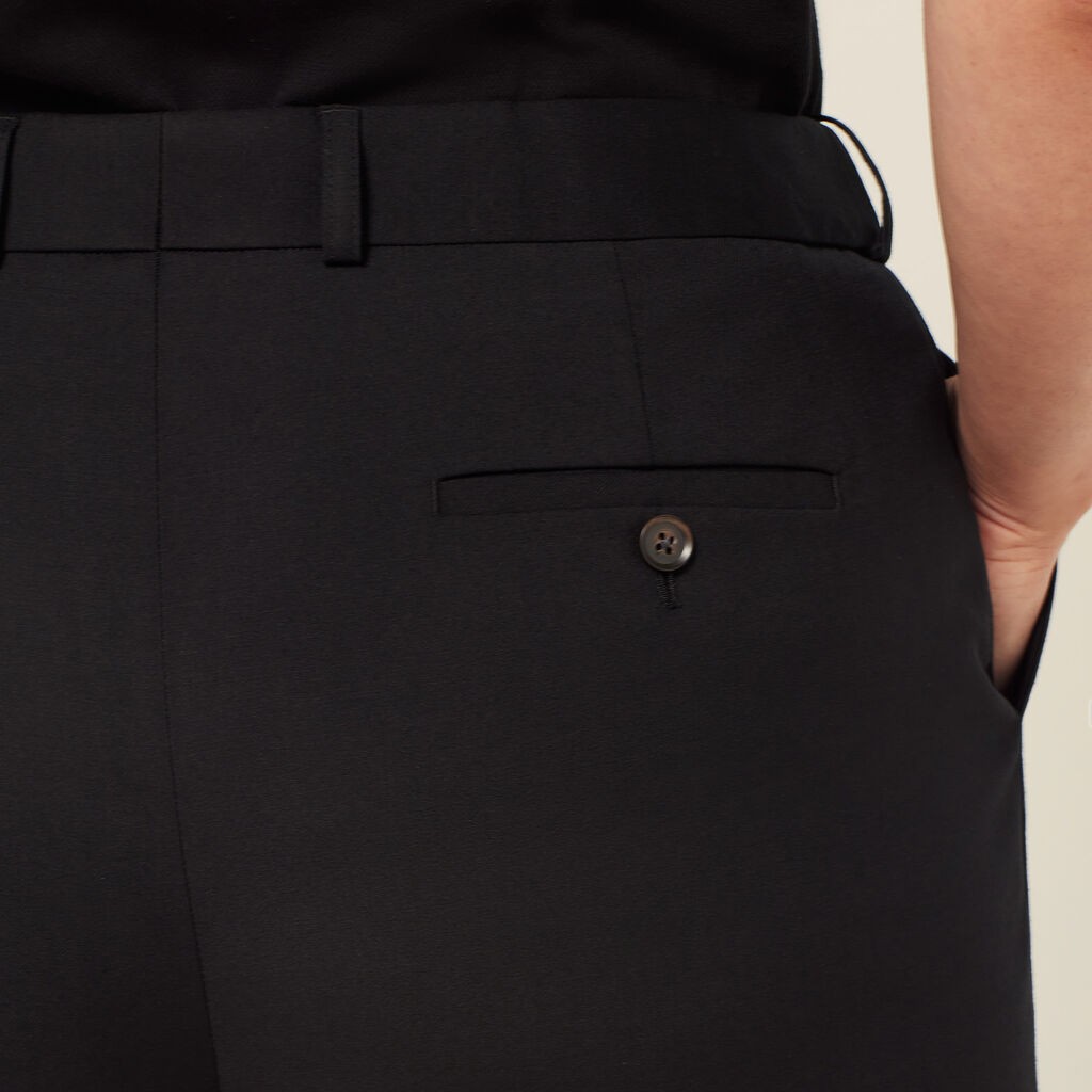 Wool Blend Twill Secret Waist Slim Leg Pant