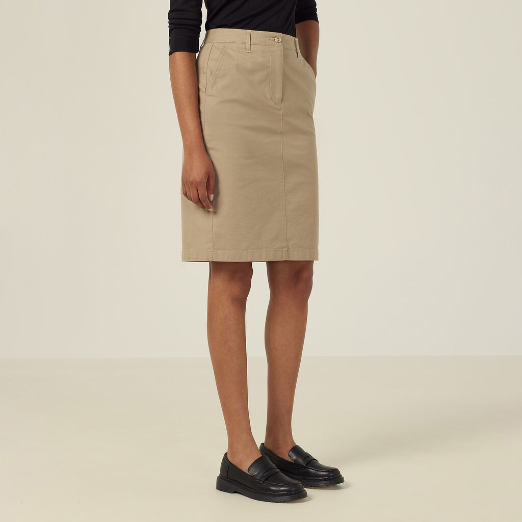 Stretch Cotton Chino Skirt