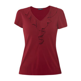 Matt Jersey Cap Sleeve Ruffle T-Top
