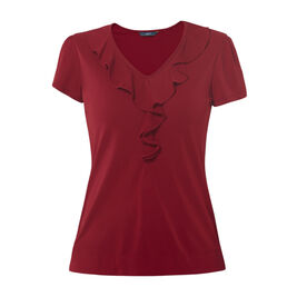 Matt Jersey Cap Sleeve Ruffle T-Top