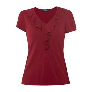 Matt Jersey Cap Sleeve Ruffle T-Top