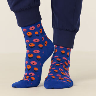 Peach Blossom Crew Socks