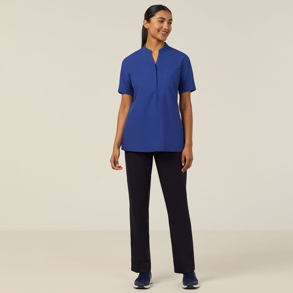 Poly Cotton End On End Short Sleeve Tunic