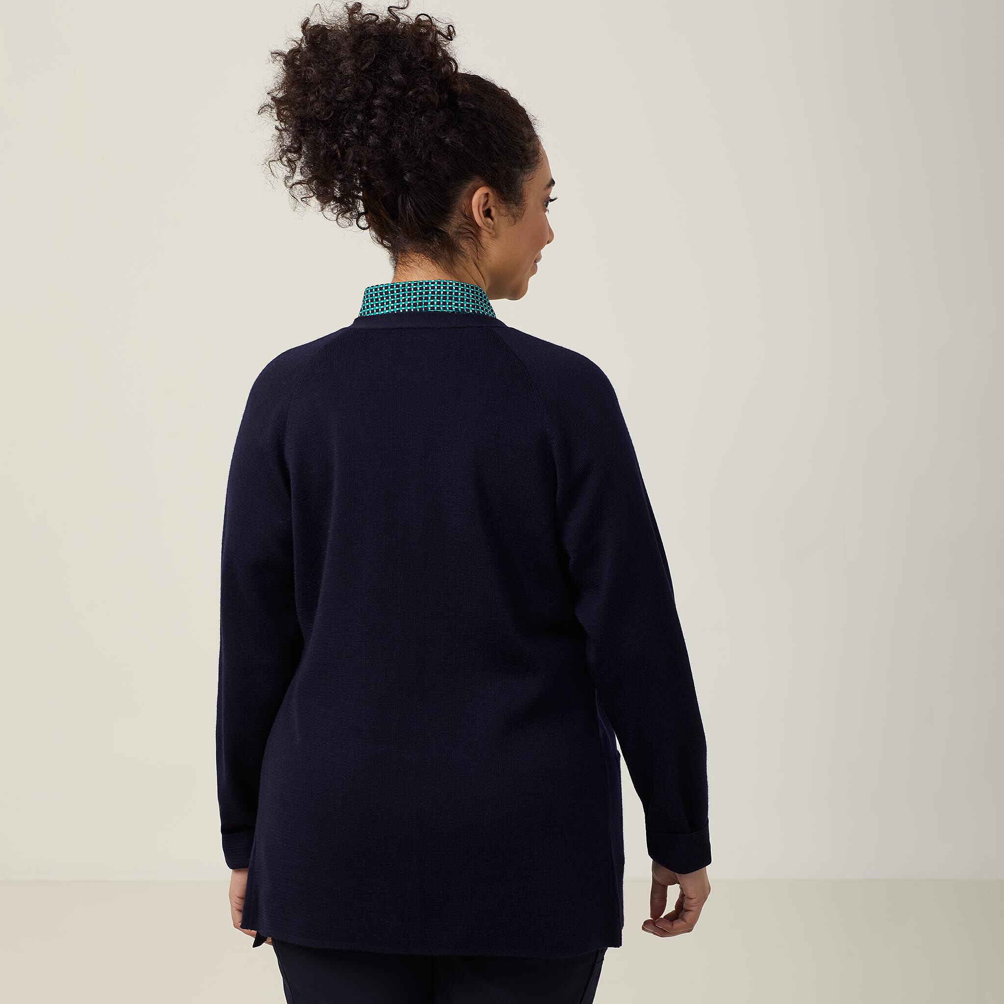 Wool v neck cardigan top