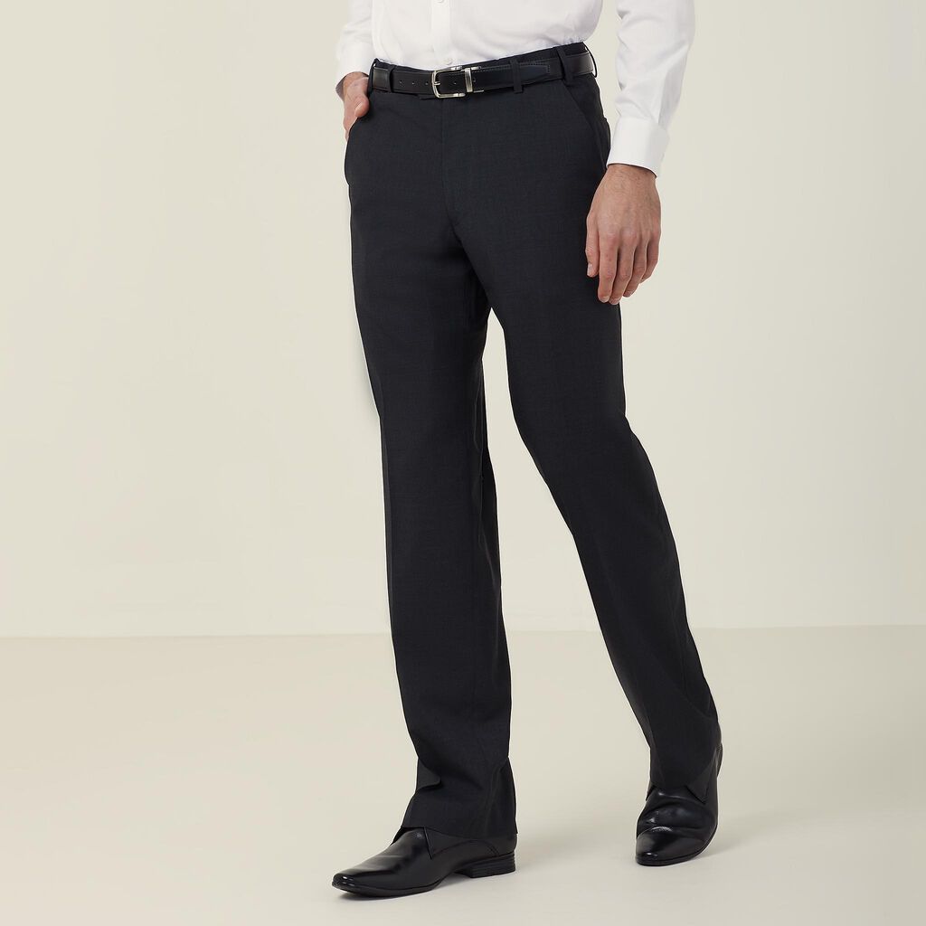 Stretch Wool Blend Flat Front Pant