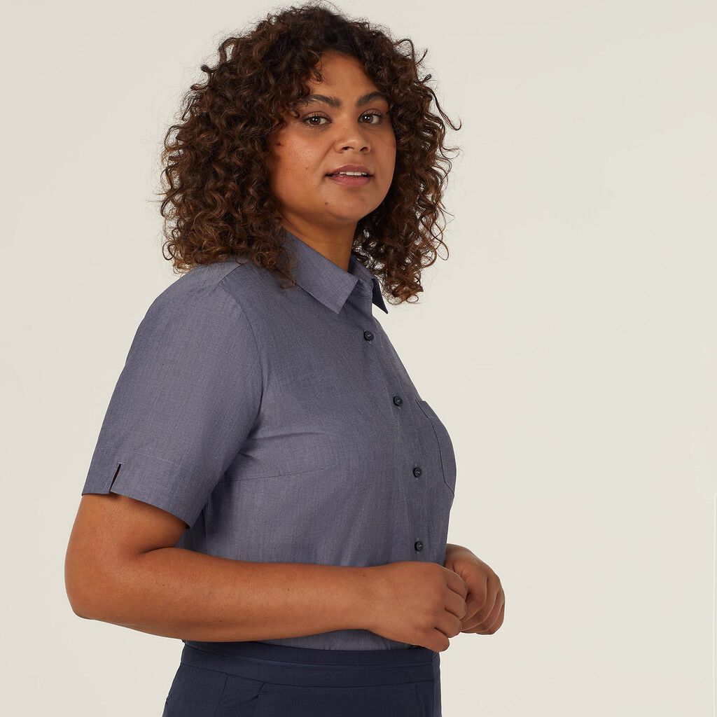 Poly Cotton End On End Short Sleeve Shirt