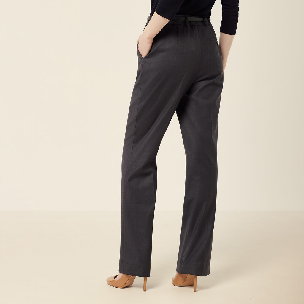 Wool Blend Twill  Secret Waist Regular Fit Pant