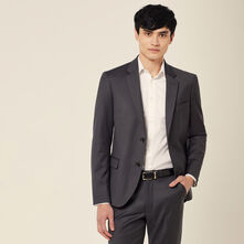 Wool Blend Twill Tailored 2 button jacket