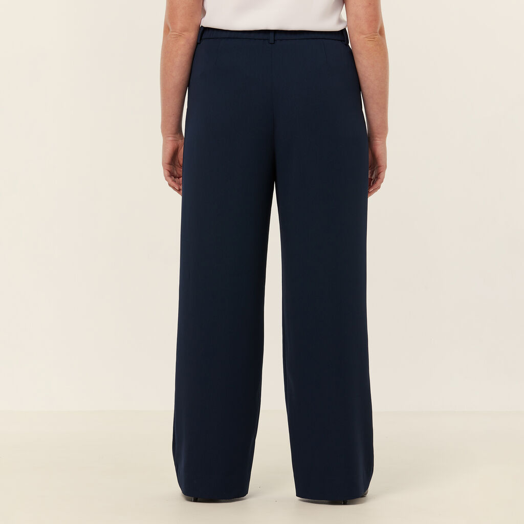 Crepe Stretch Wide Leg Pant