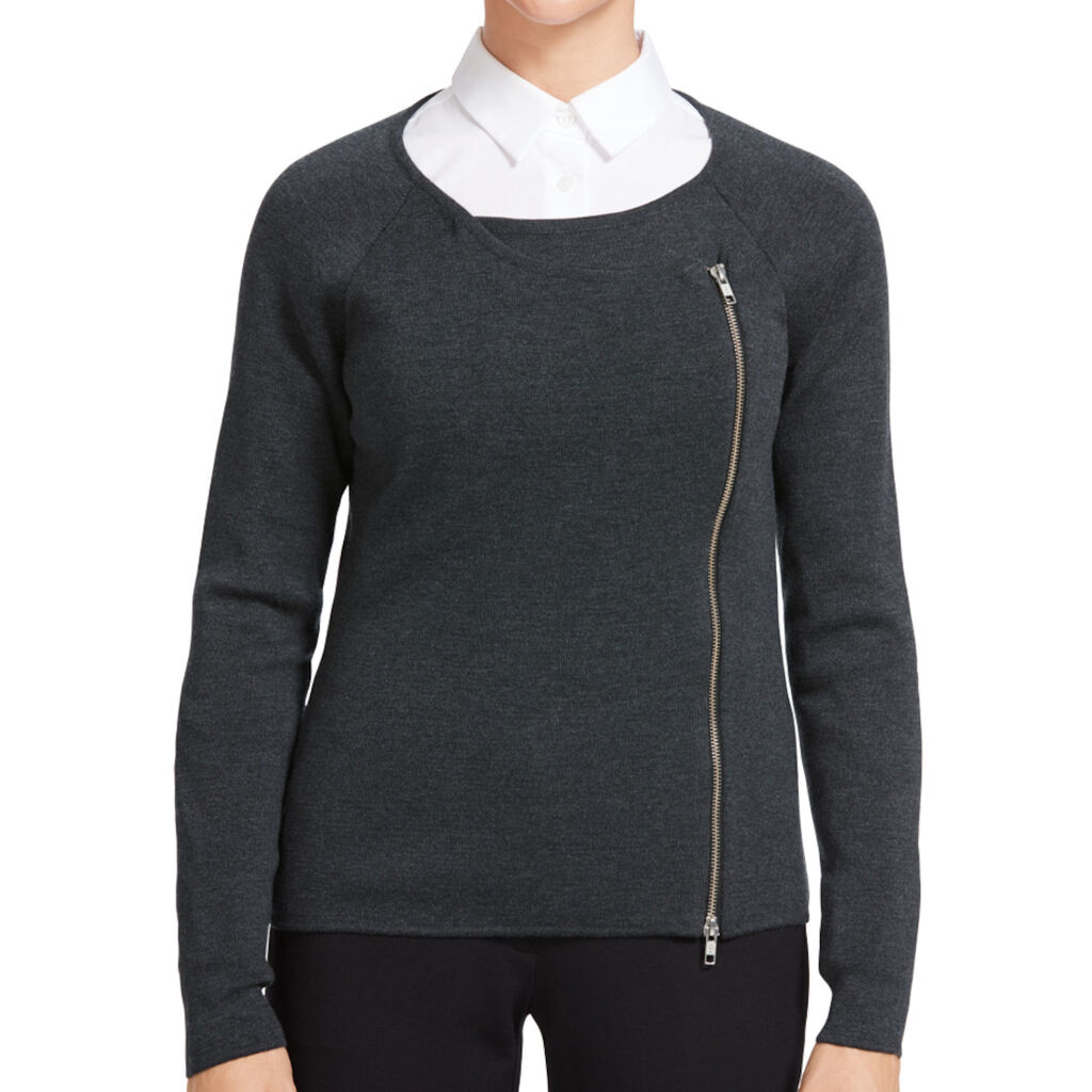 Angled Zip Cardigan