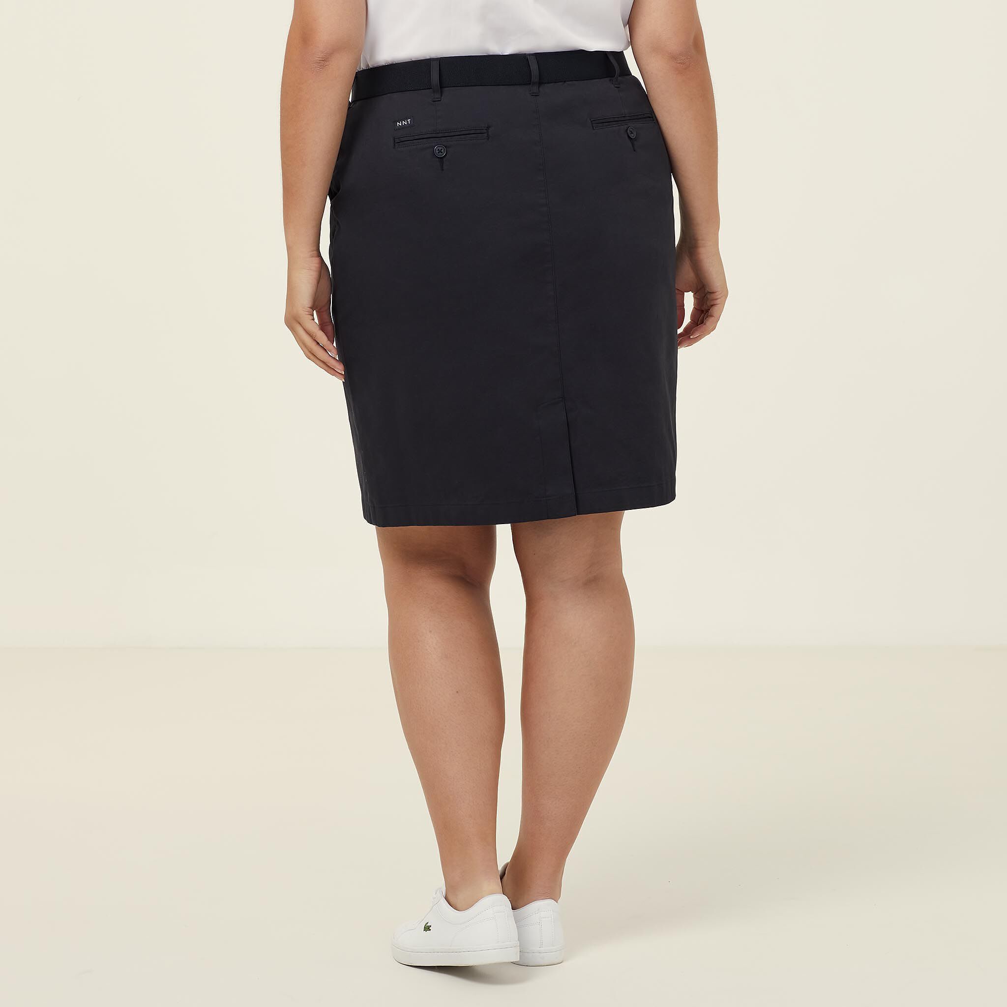 Navy chino pencil skirt 2025