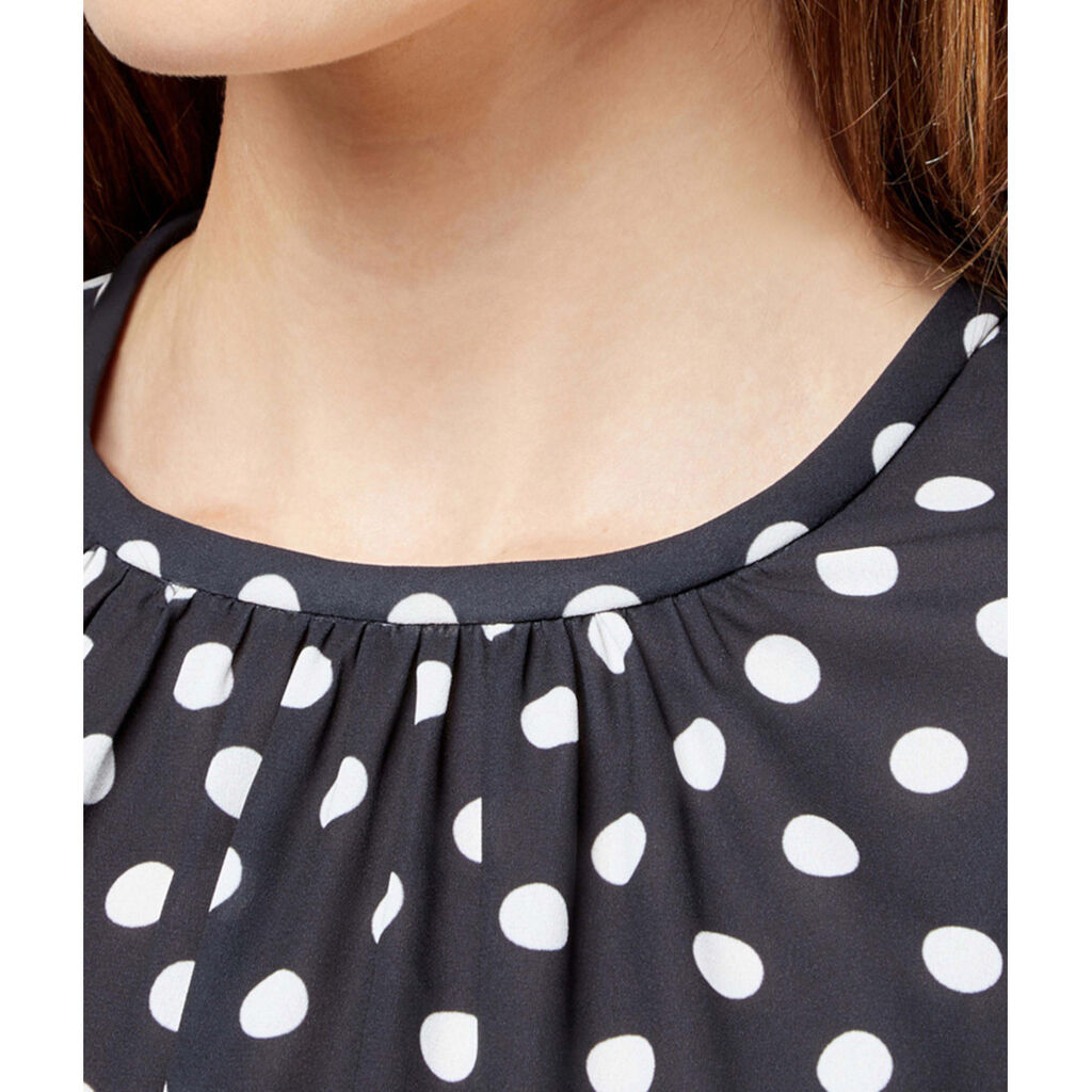 Short Sleeve Spot Blouse