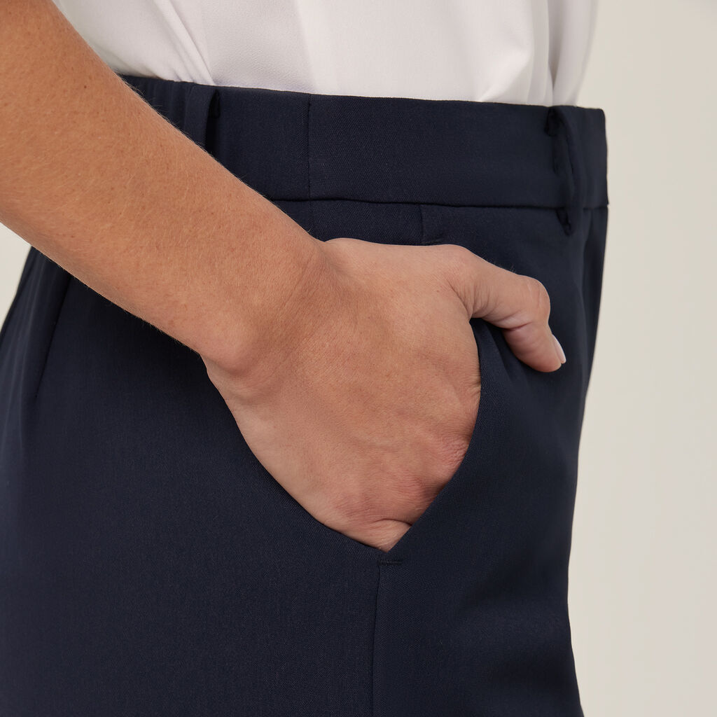 Crepe Stretch High Waist Cropped Pant