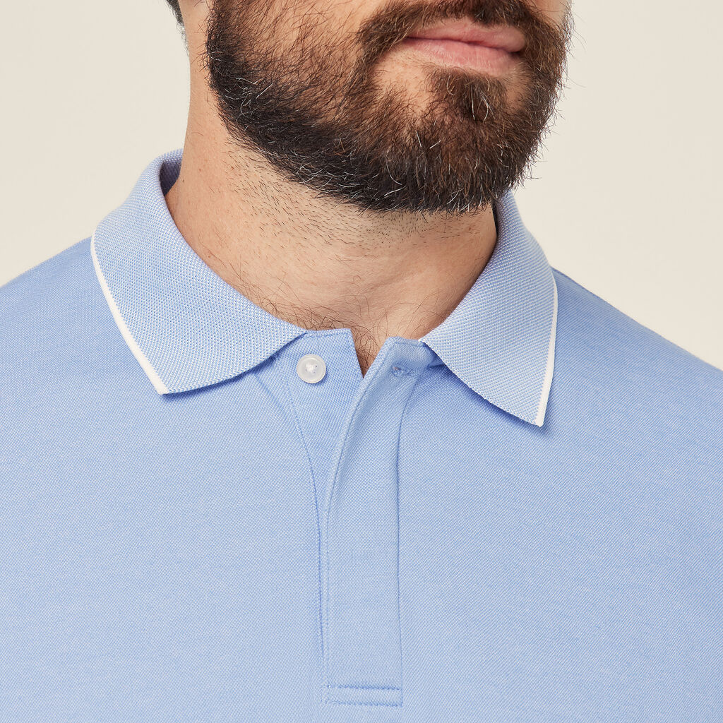 Textured Cotton Poly Short Sleeve Polo