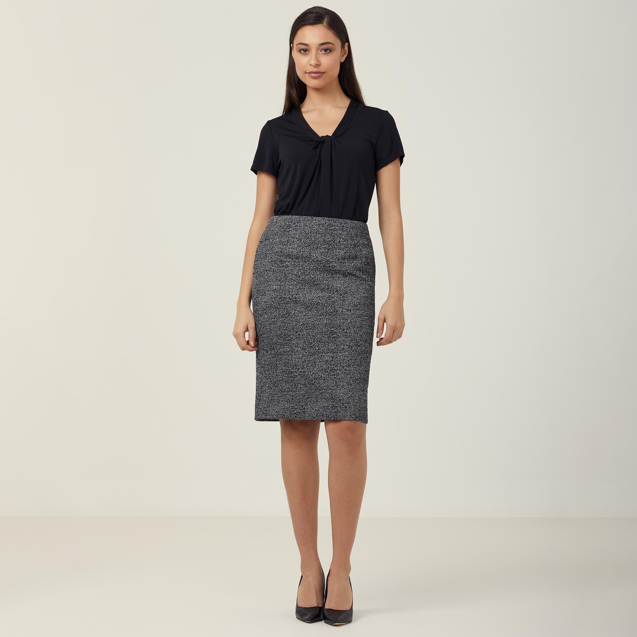 Tweed outlet pencil skirt